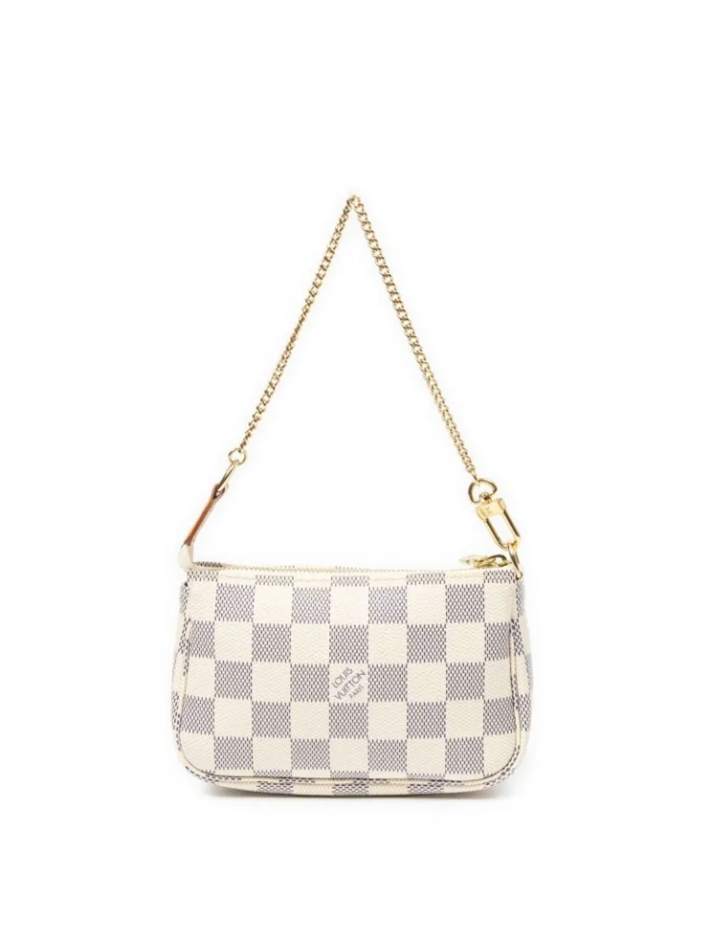 Louis Vuitton Mini Pochette Ivory Damier Azur Pouch